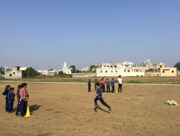 Fußballtraining in Jamsher in Indien