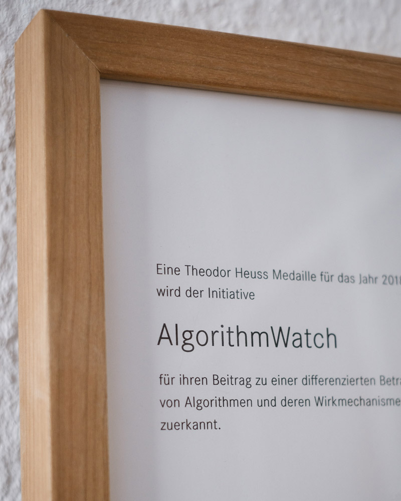 AlgorithmWatch wurde 2015 gegründet.