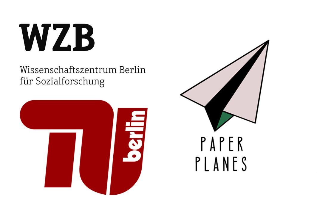 Logos von WZB, TU Berlin und Paper Planes