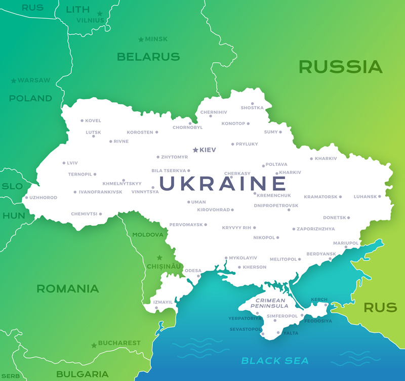 Die Ukraine ist mit 600 000 Quadratkilometern etwa doppelt so groß wie Deutschland und der größte Staat in Europa.