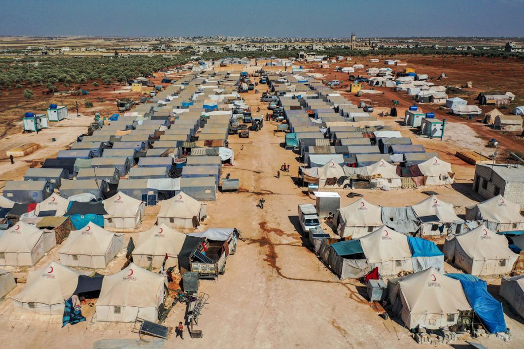 Ein Camp des International Medical Corps (IMC) Jordan, das syrische Geflüchtete versorgt.